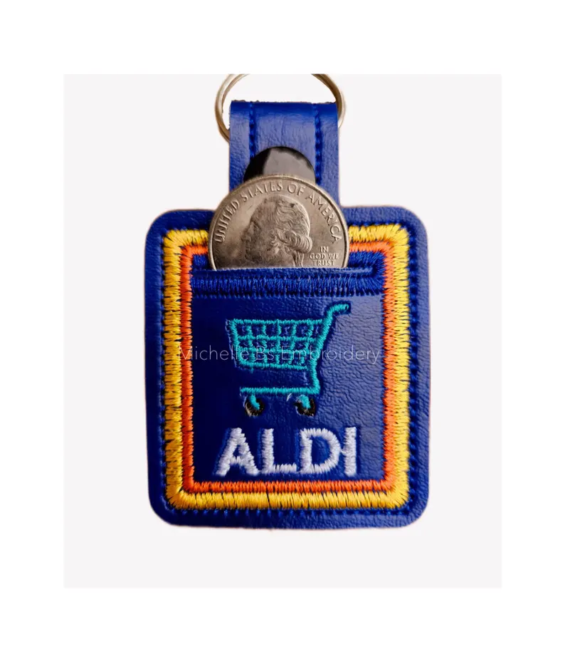 Aldi quarter holder keychain