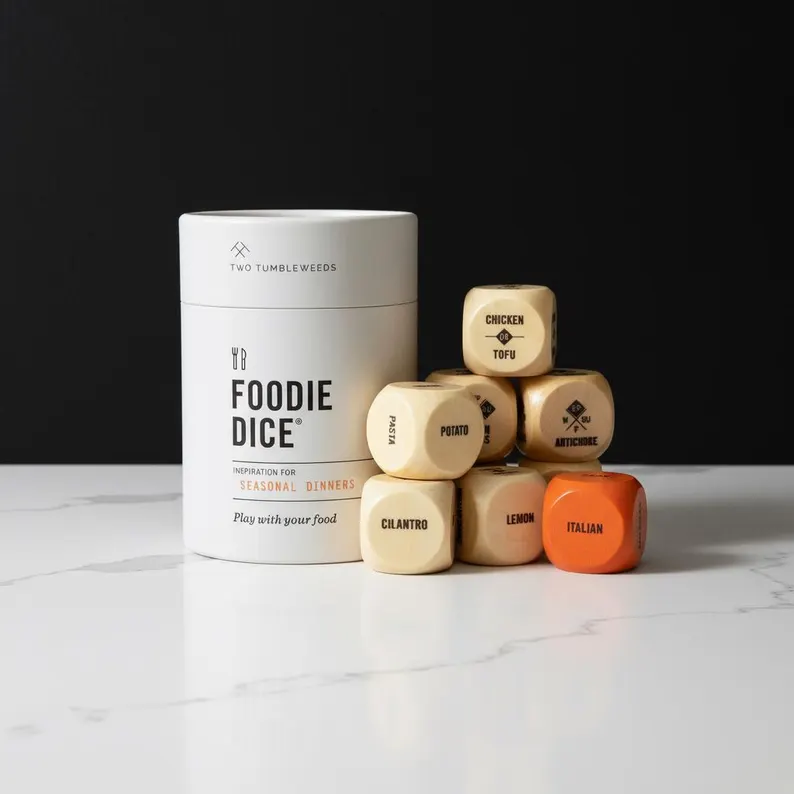 Foodie dice white elephant gift under $20