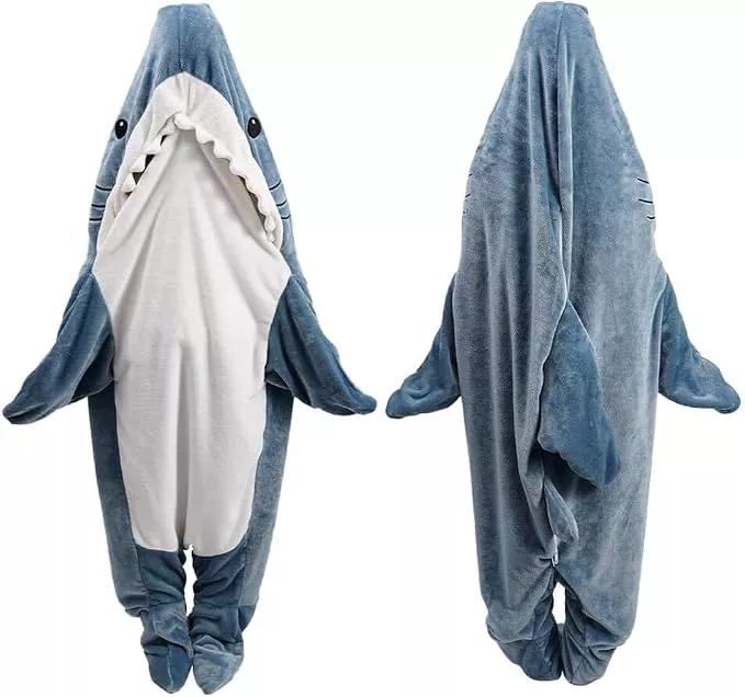 Shark wearable blanket white elephant gift under $20
