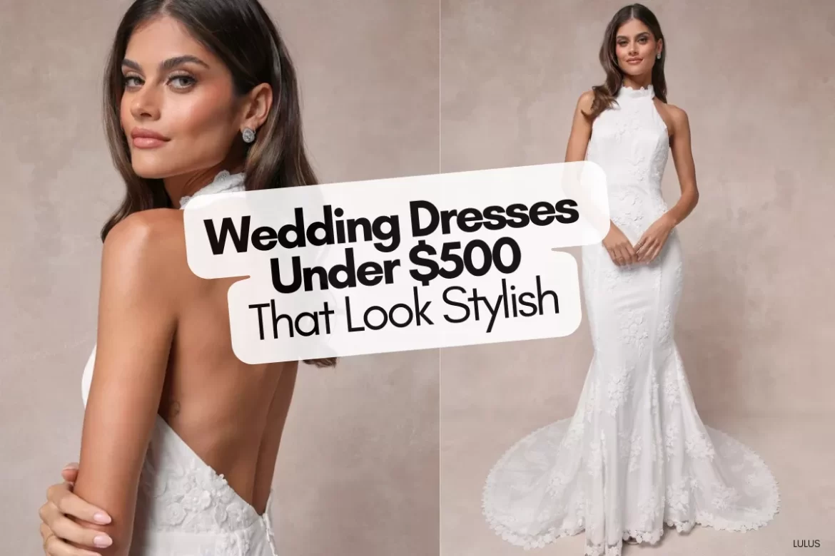 Bridal wedding dress under $500 that looks elegant and photo-ready, perfect for budget-conscious brides
