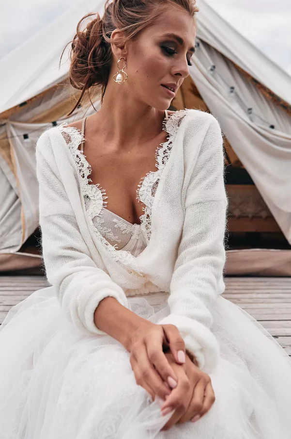 bridal sweater for wedding