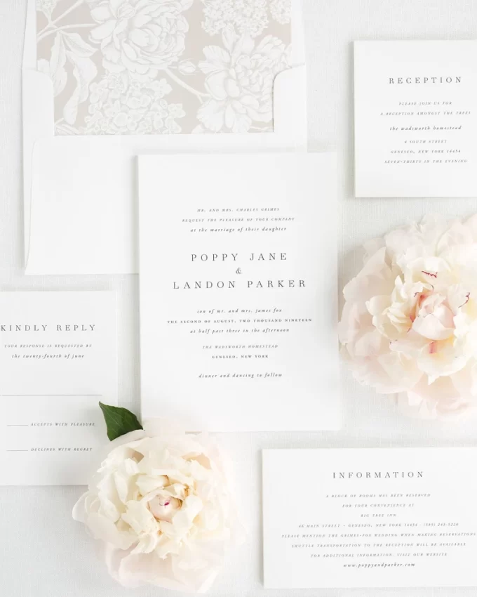 contemporary wedding invitation