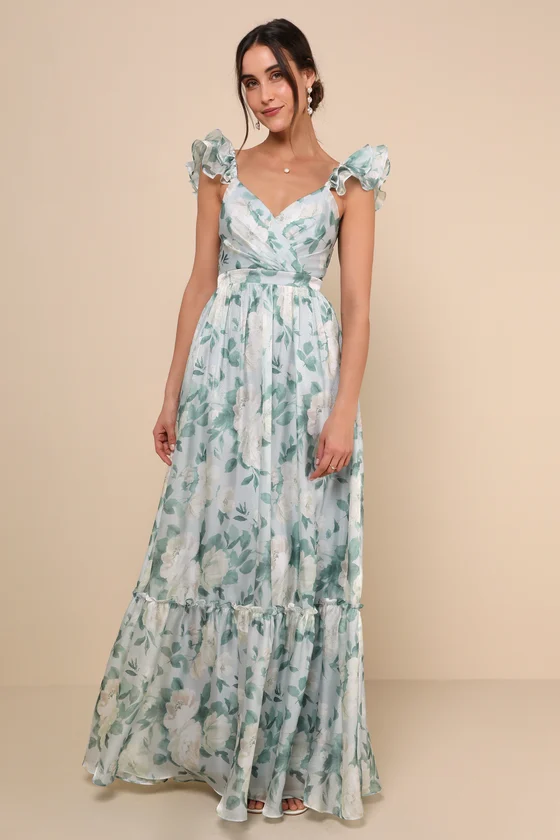 floral bridesmaid dress