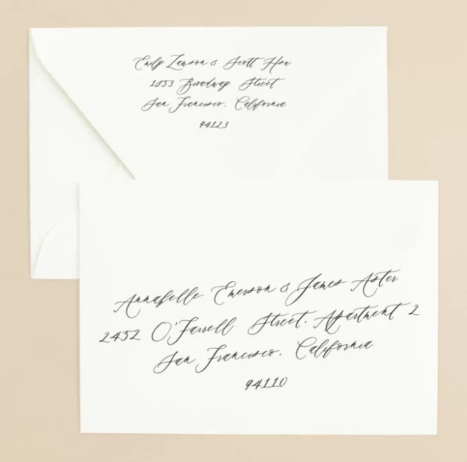 where to get wedding invitations with free addressed envelopes