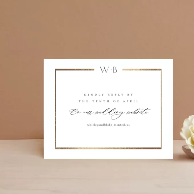 rsvp wedding card with meal choice online