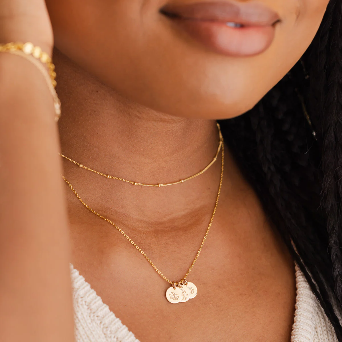 Personalized bridesmaid birth flower necklace for elevated bridesmaid gifts