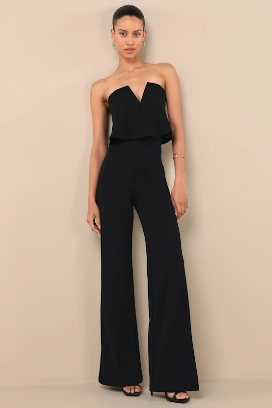 chic wide leg wedding guest jumpsuit to wear thats not a dress