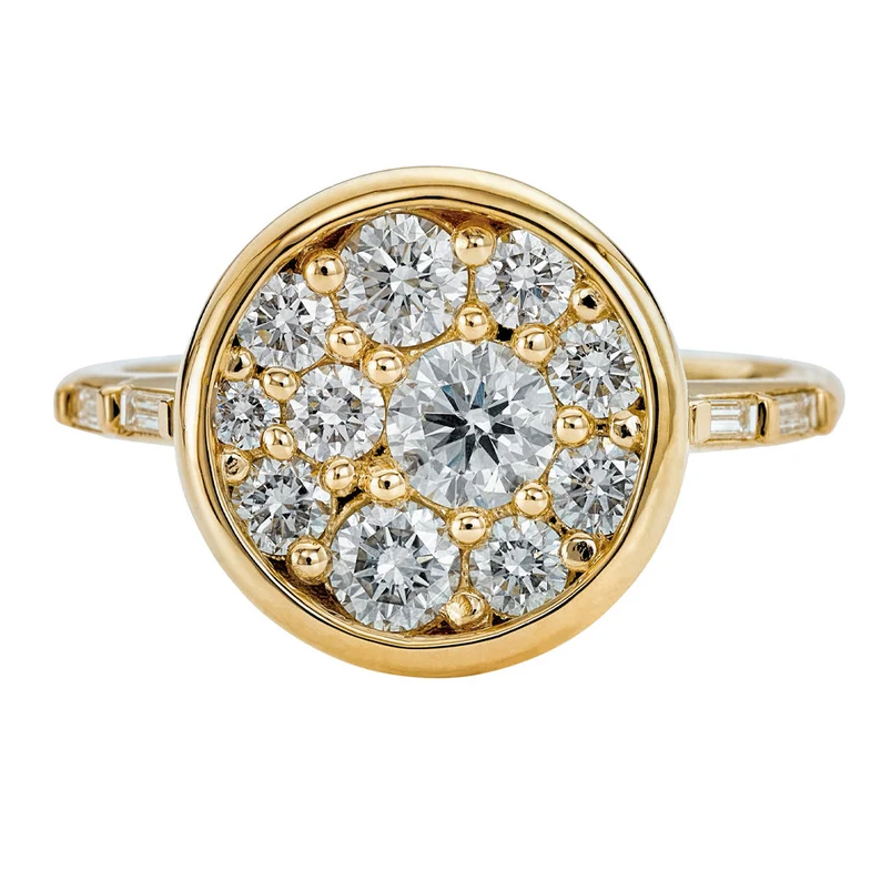 engagement ring with diamonds and no center stone