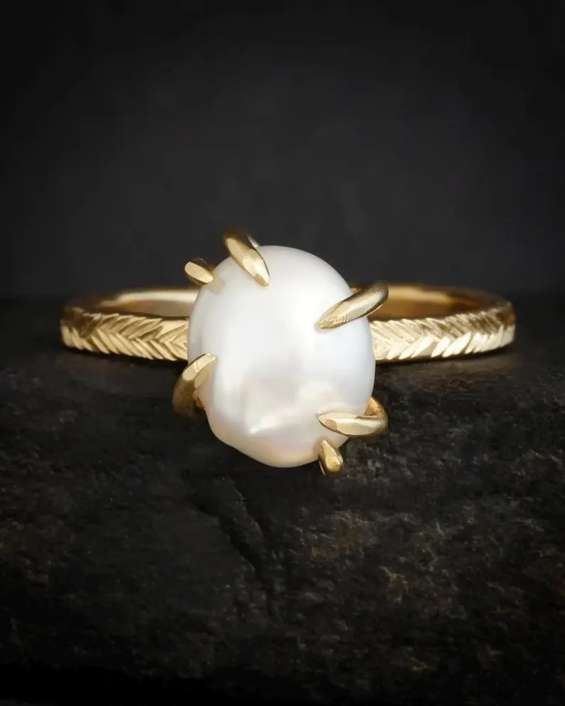 pearl engagement ring