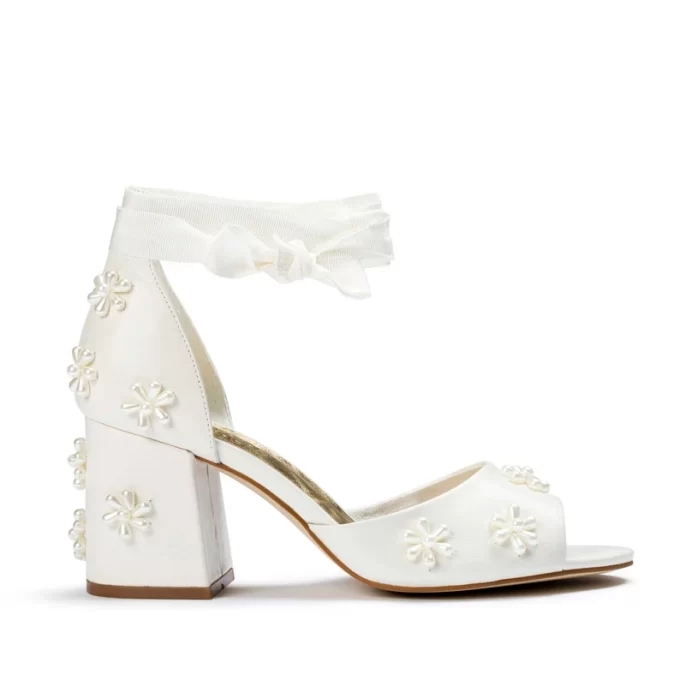 pearl wedding heels