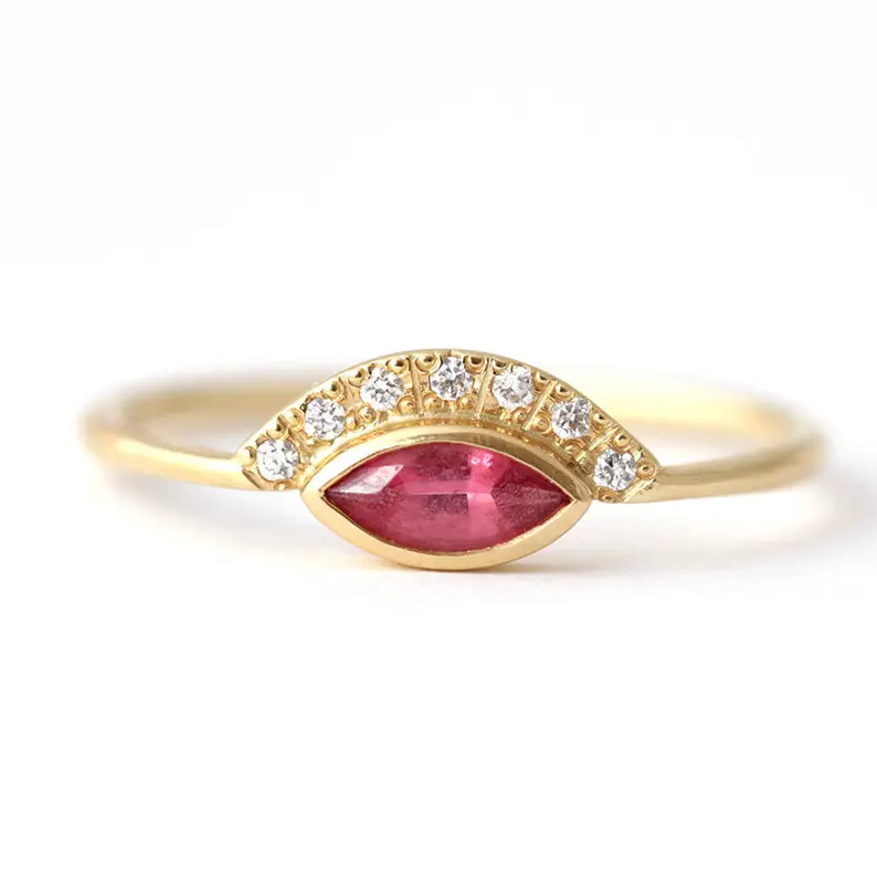 pink spinel engagement ring