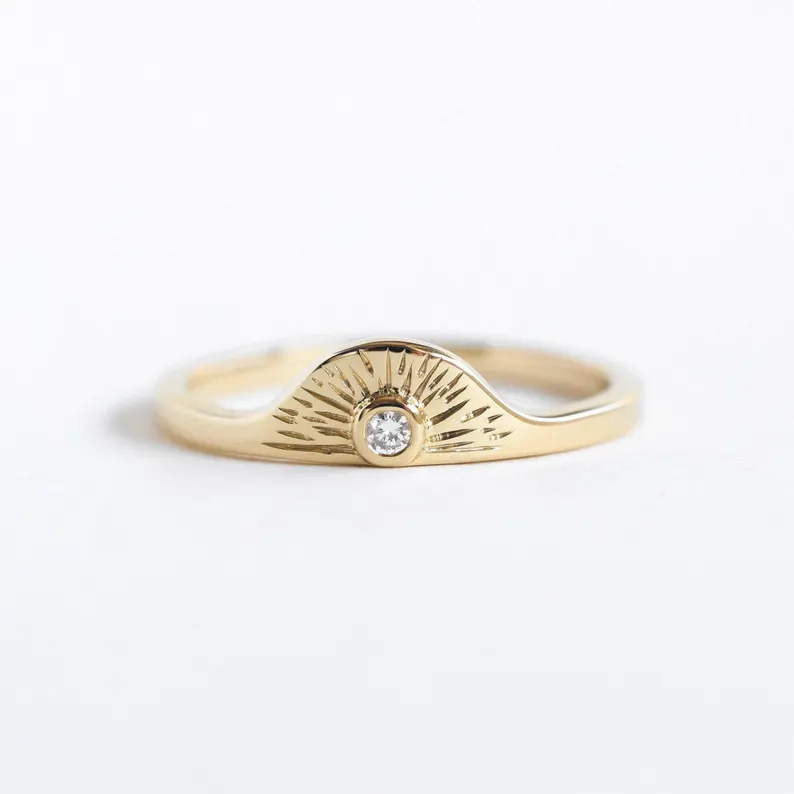 sunset diamond engagement ring