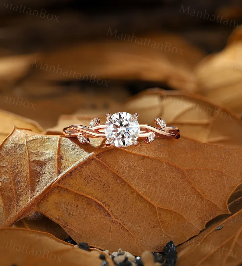 nature inspired twig and branch engagement ring