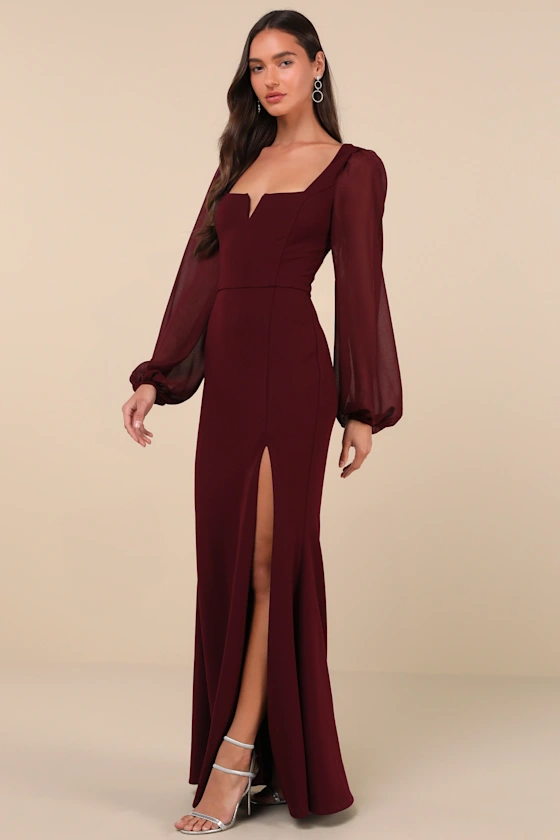 sheer sleeve wedding guest dress for fall wedding