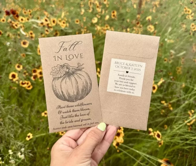 Wildflower fall seed packet