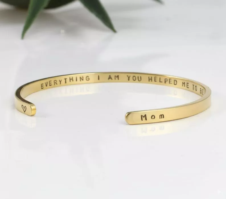 engraved bracelet for mother of the bride gift