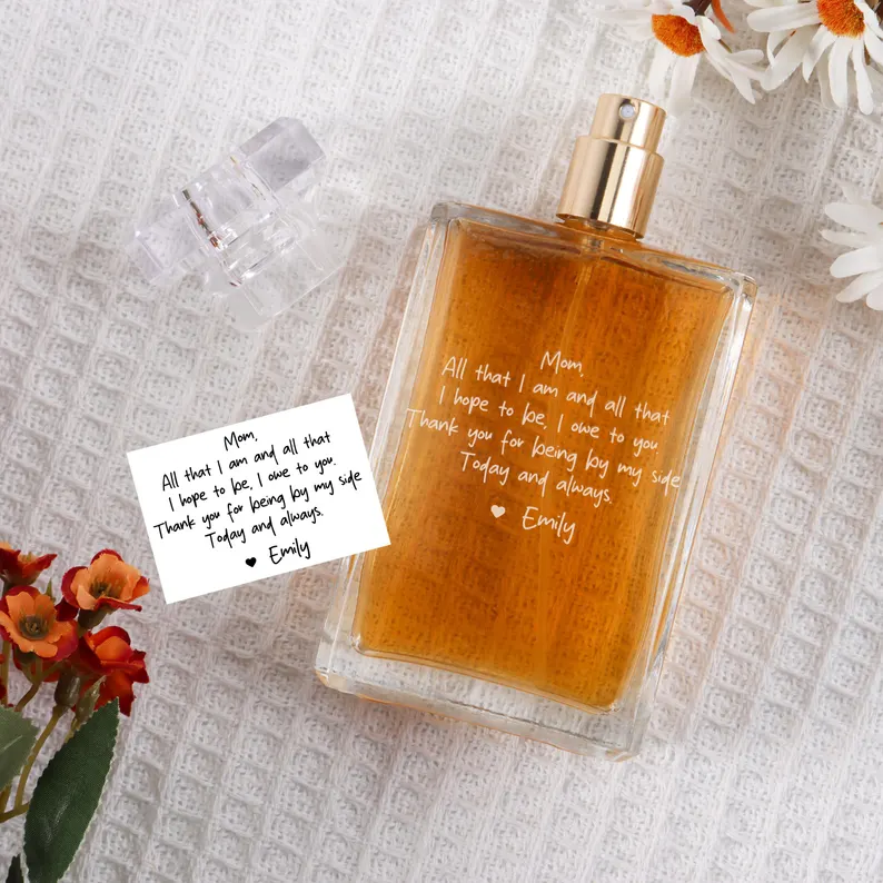 engraved mother of the bride perfume bottle gift