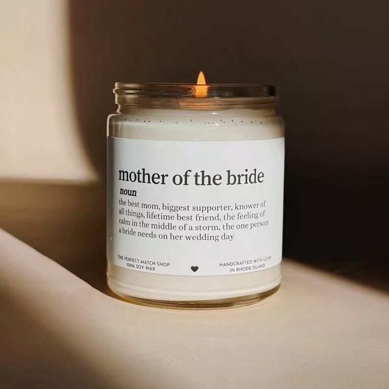 mother of the bride candle gift