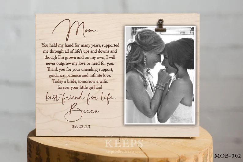 framed photo for mother of the bride gift