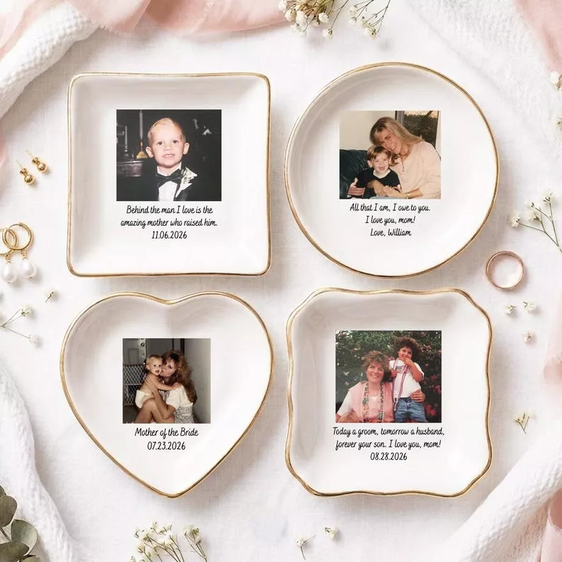 photo jewelry dish for mother of the bride gifts