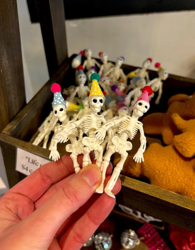 Life of the party skeleton wedding favors