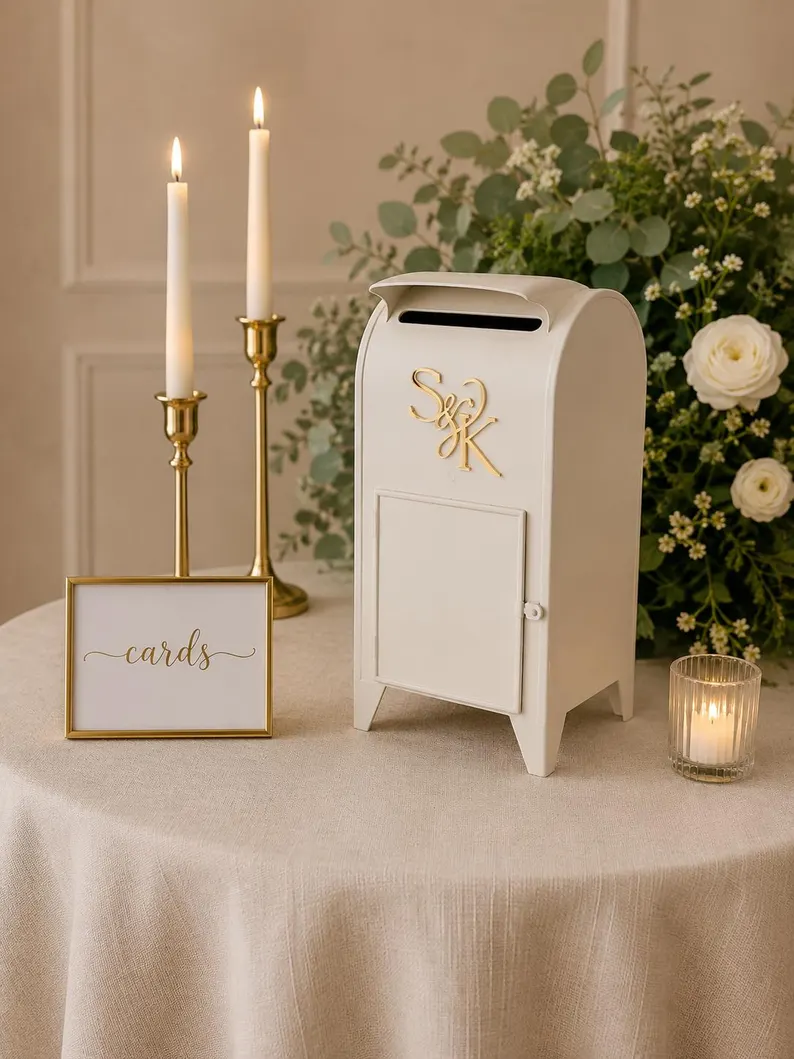 mailbox style wedding card box for reception cards