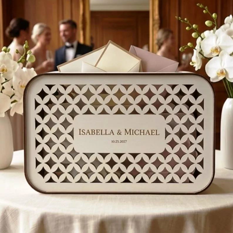 rustic wedding card box for a barn or outdoor reception