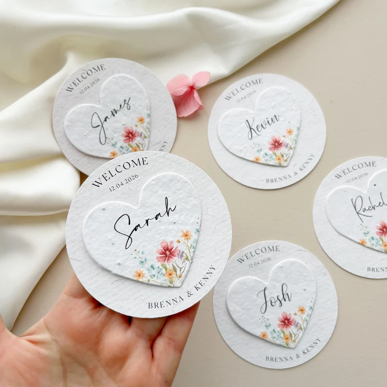 Plantable seed bridal shower favors