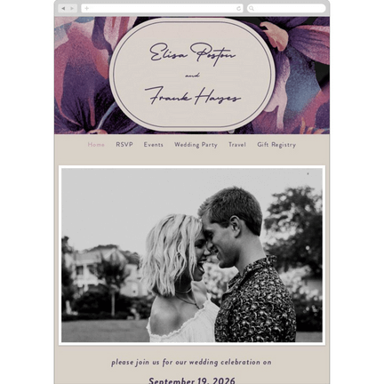 wedding website with digital rsvp for save the dates