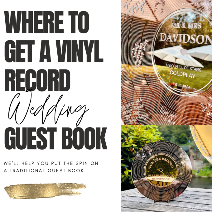 where to get a vinyl record wedding guest book