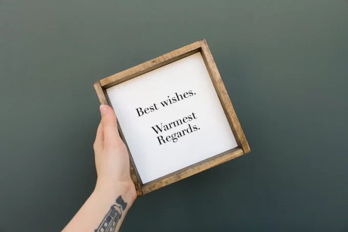 best wishes warmest regards wall sign - best wood sign gifts
