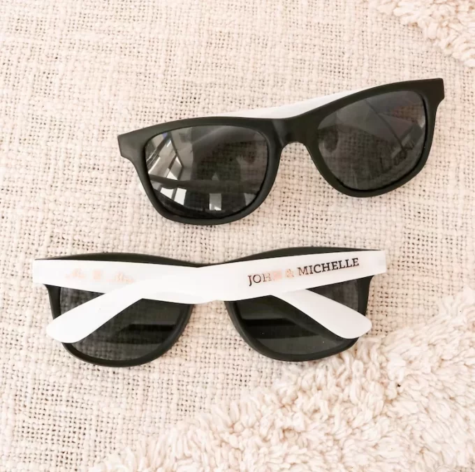 sunglasses to give to guests as destination wedding favors