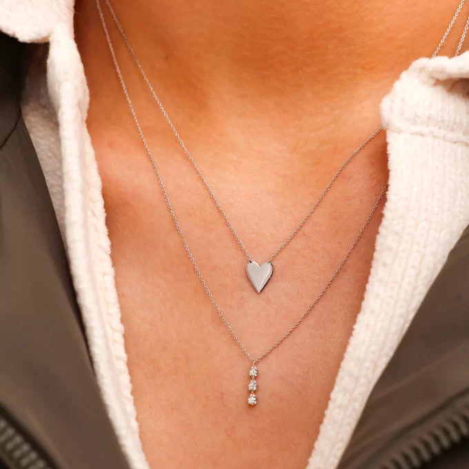 valentine's jewelry for her - heart pendant necklace
