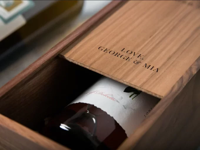 love personalized names on wine box