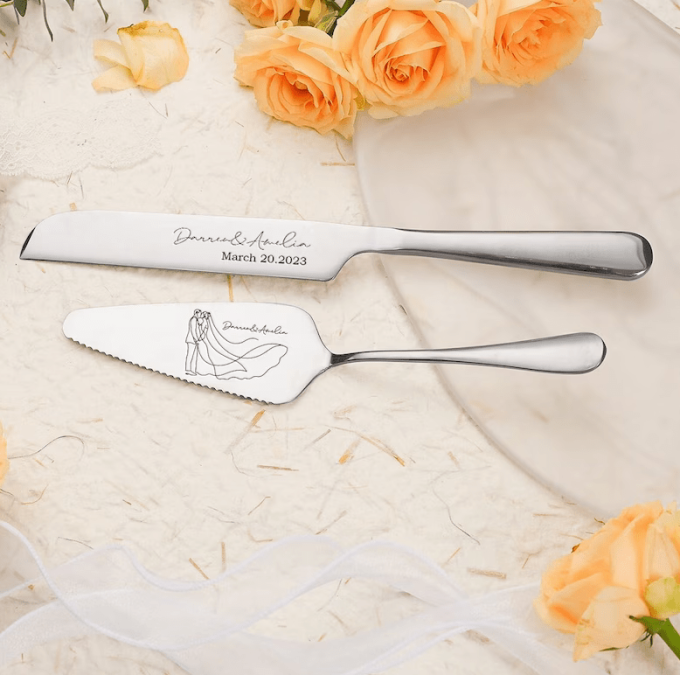 wedding cake knife set