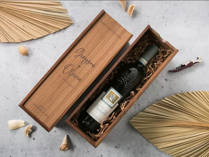 wooden wine box gift