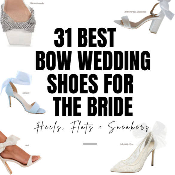 bow wedding shoes for the bride