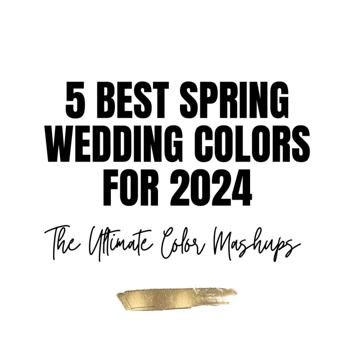 popular spring wedding colors for 2024