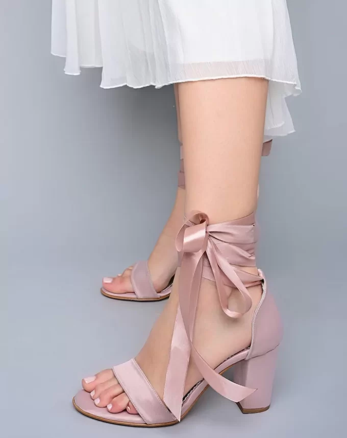bow ribbon wrap heels