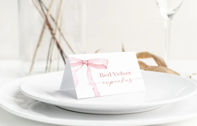 bow place cards