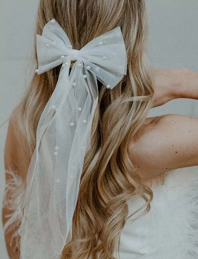 bridal hair bow