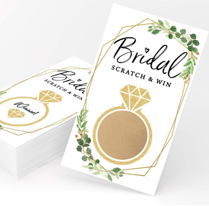 bridal shower scratch off cards