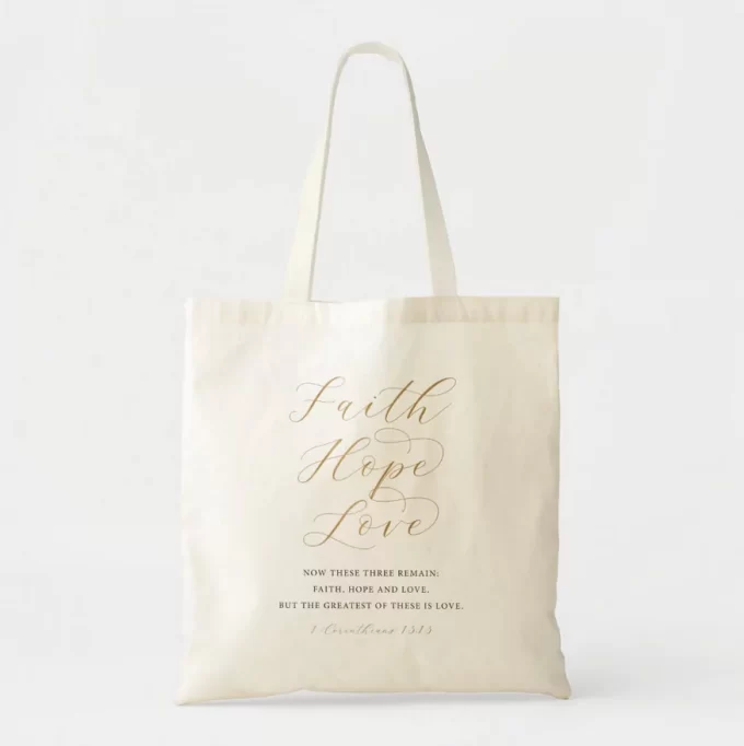 faith hope love tote bag