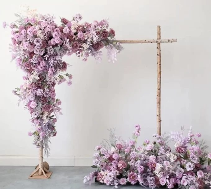 lavender floral wedding arch