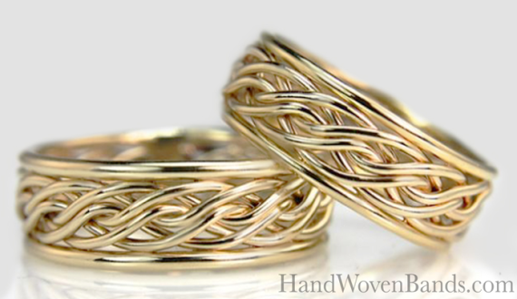 mens woven braided ring