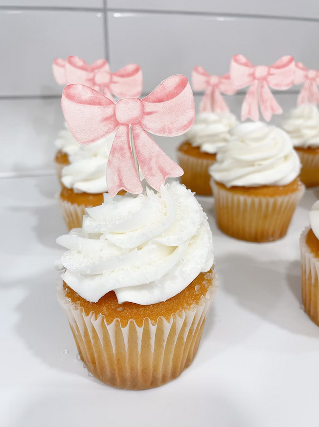 cupcake bow toppers