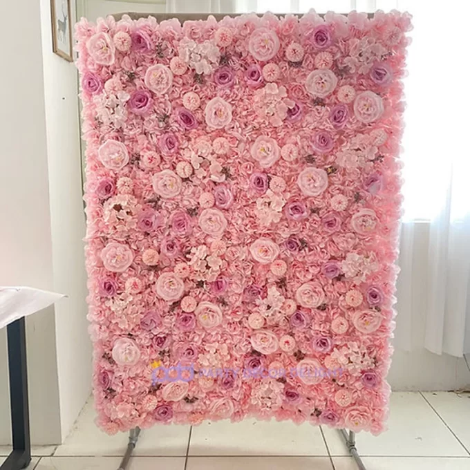 pink rose flower wedding backdrop