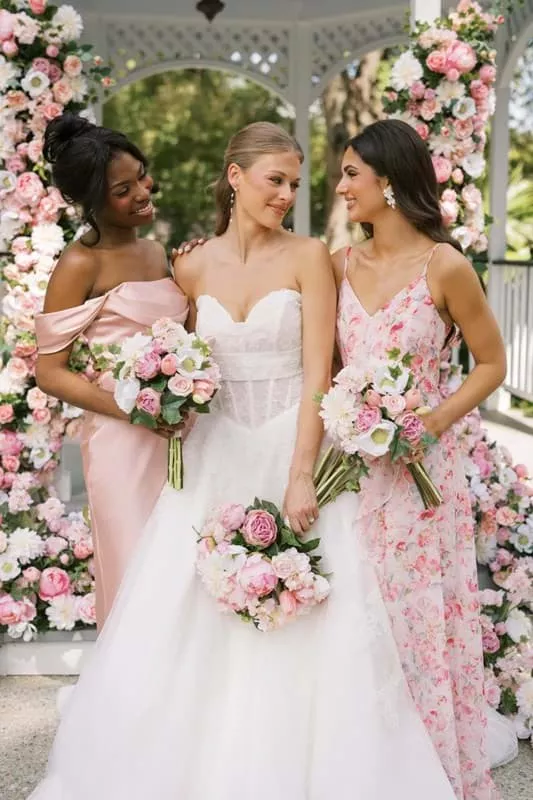 real wedding using rented wedding flowers