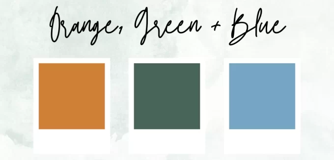 rust orange green and blue color palette