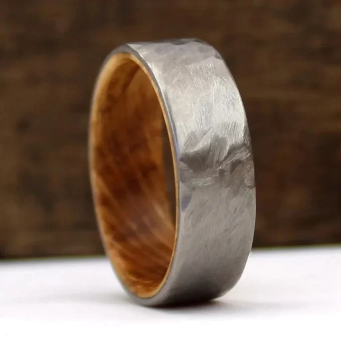 whiskey barrel wood wedding ring